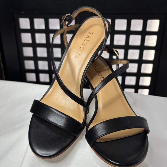 Talbots Shoes - 🖤 Talbots Women's Black Strappy Heels Sandals 3" Heel Dressy Size 7.5 🖤